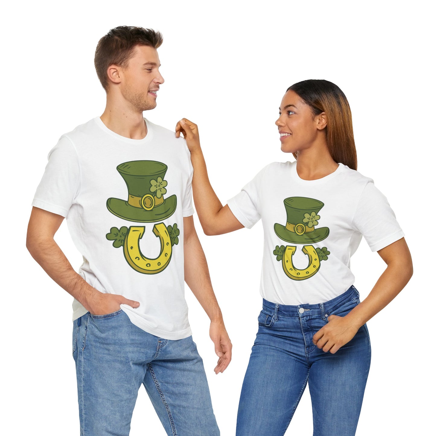 Unisex Cotton Tee Shirt with Lucky Prints