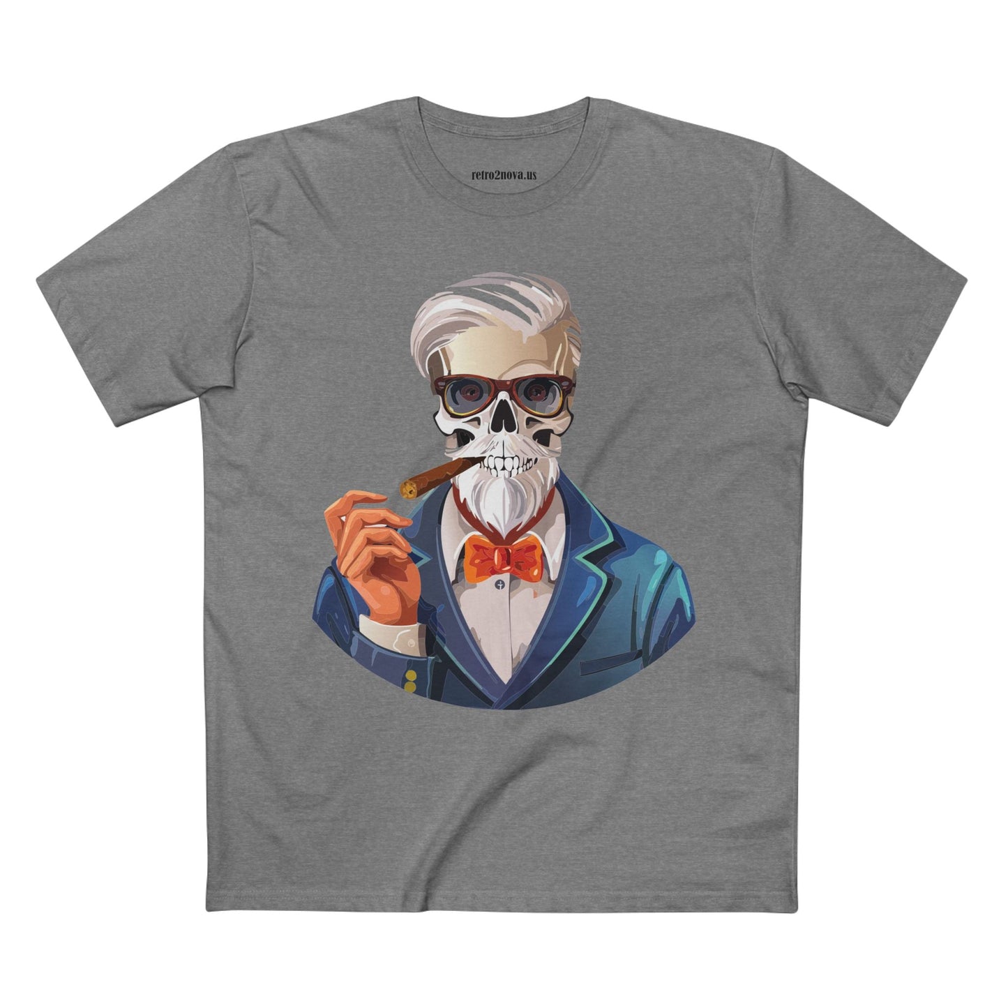 Unisex Skull Shirt Premium Cotton Tee With Original Skeleton Art Design From Retro2Nova Collection
