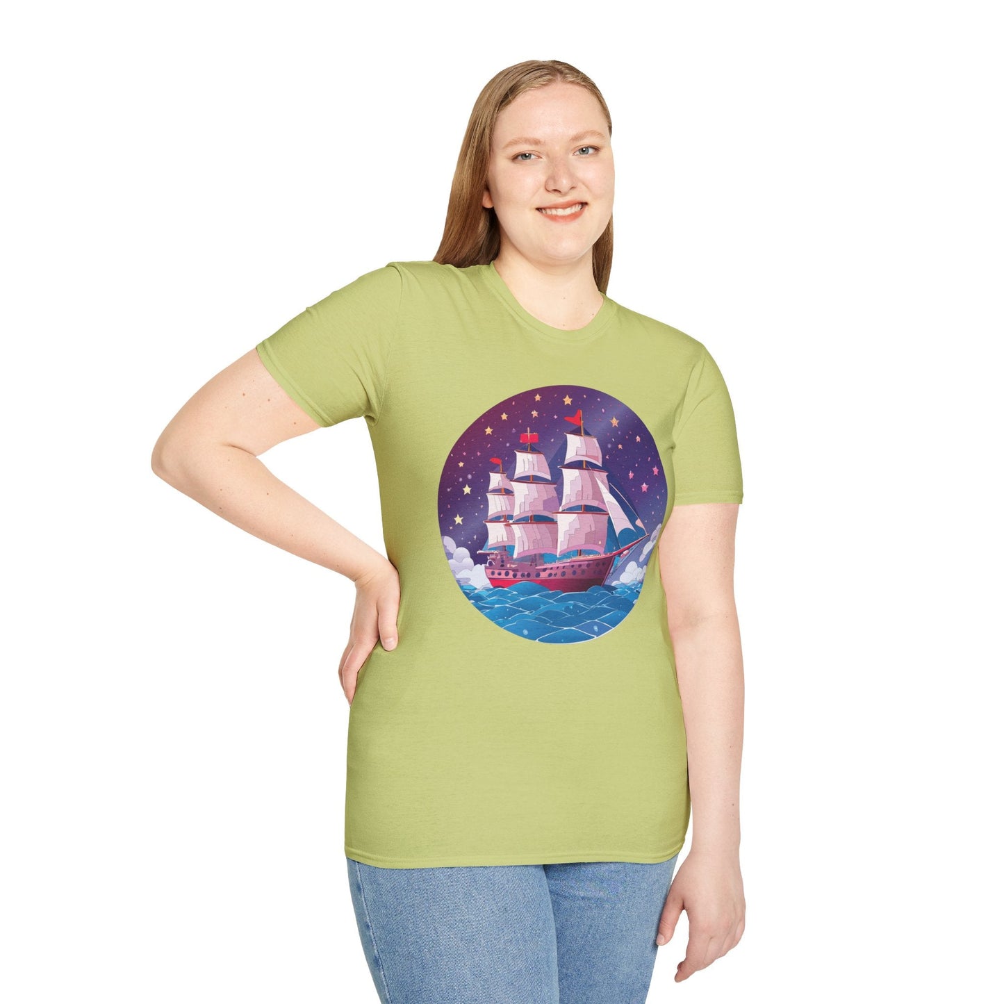 Ship T Shirts Frigate Vessel Tee Unisex Softstyle 64000 Gildan Ring Spun Cotton T Shirt