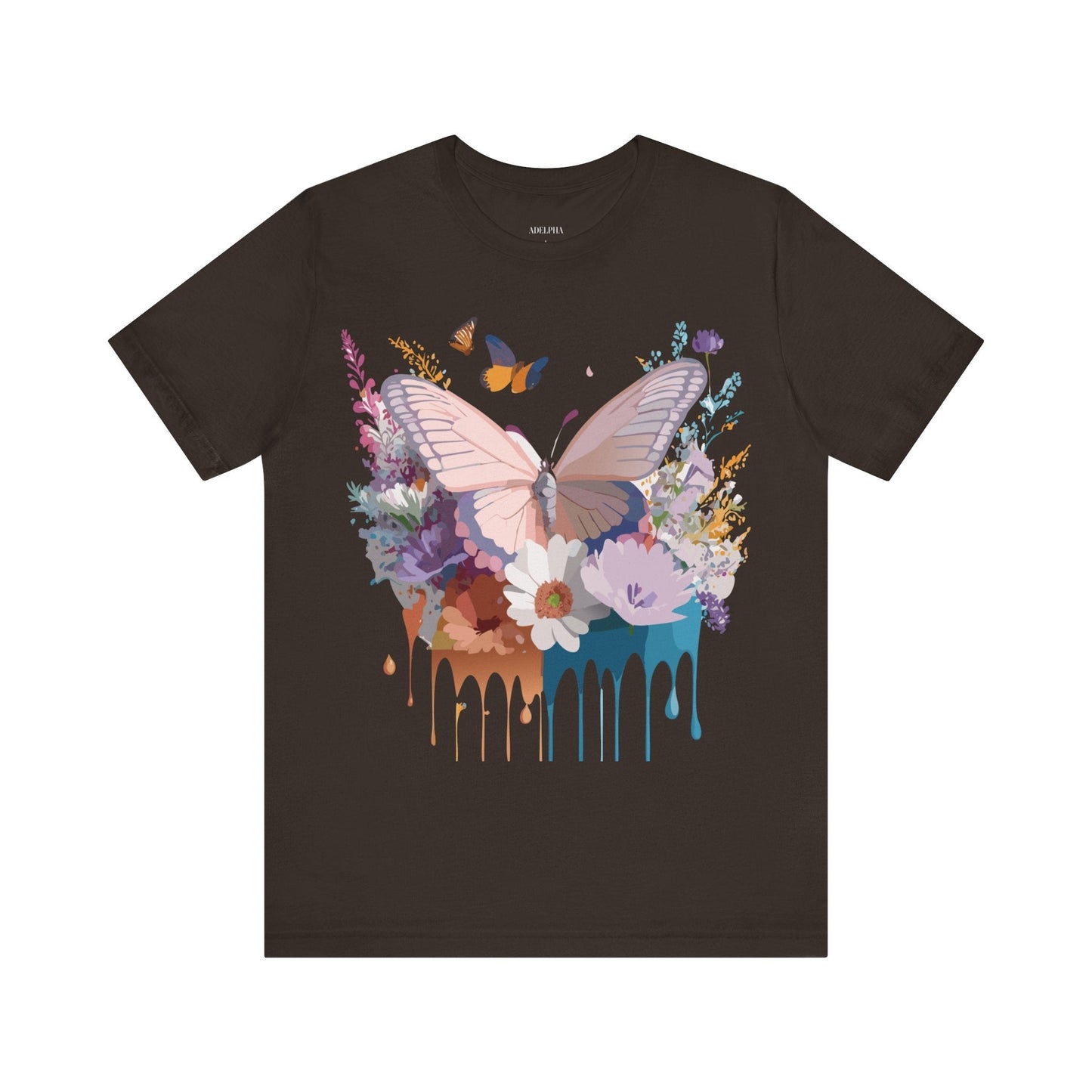 Butterfly Graphic Tee Unisex Vintage Art Design Adelpha Short Sleeve