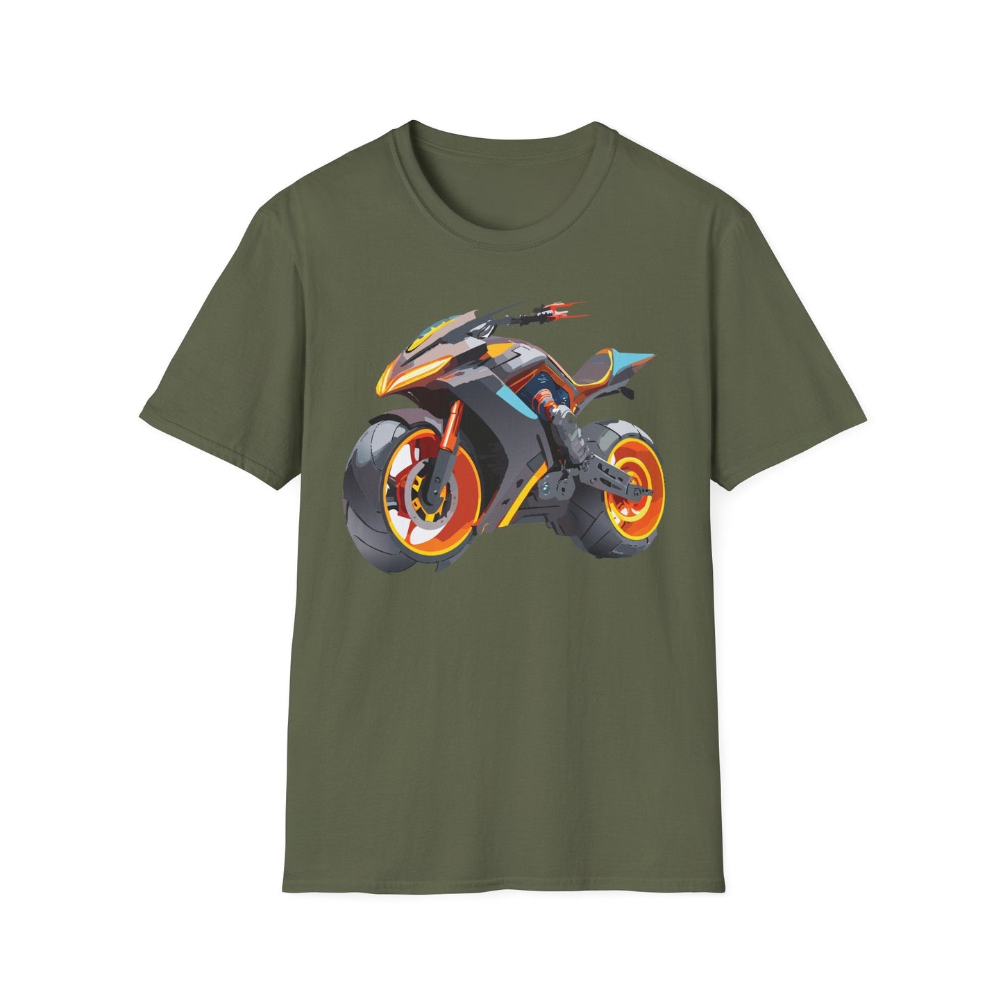 Unisex Bike T Shirt With Motorcycle Graphic MTB Tee Cotton Softstyle Comfort For Riders