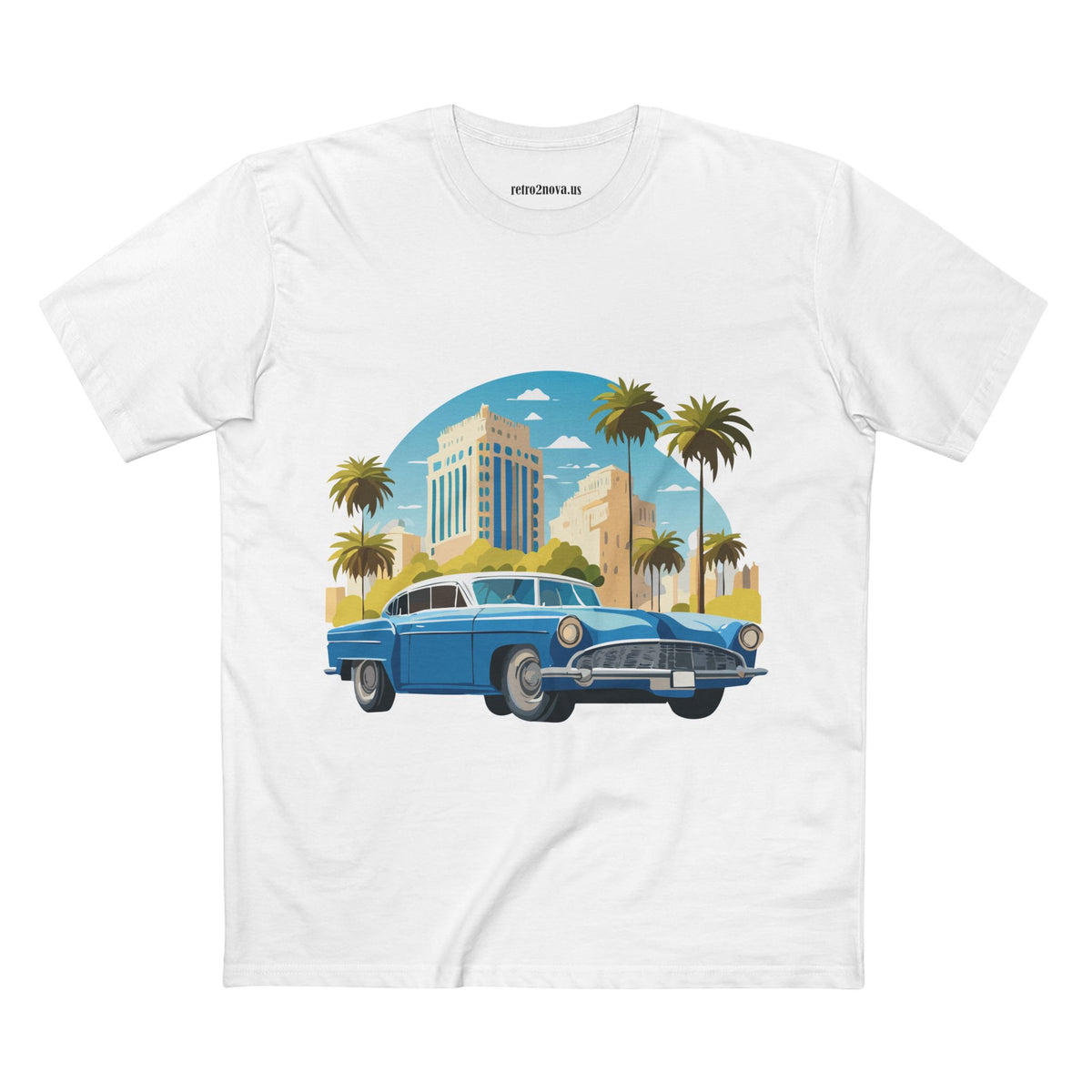 Retro Car Vintage Graphic Tee Staple Unisex 100 Cotton Tee Shirt - RC-23