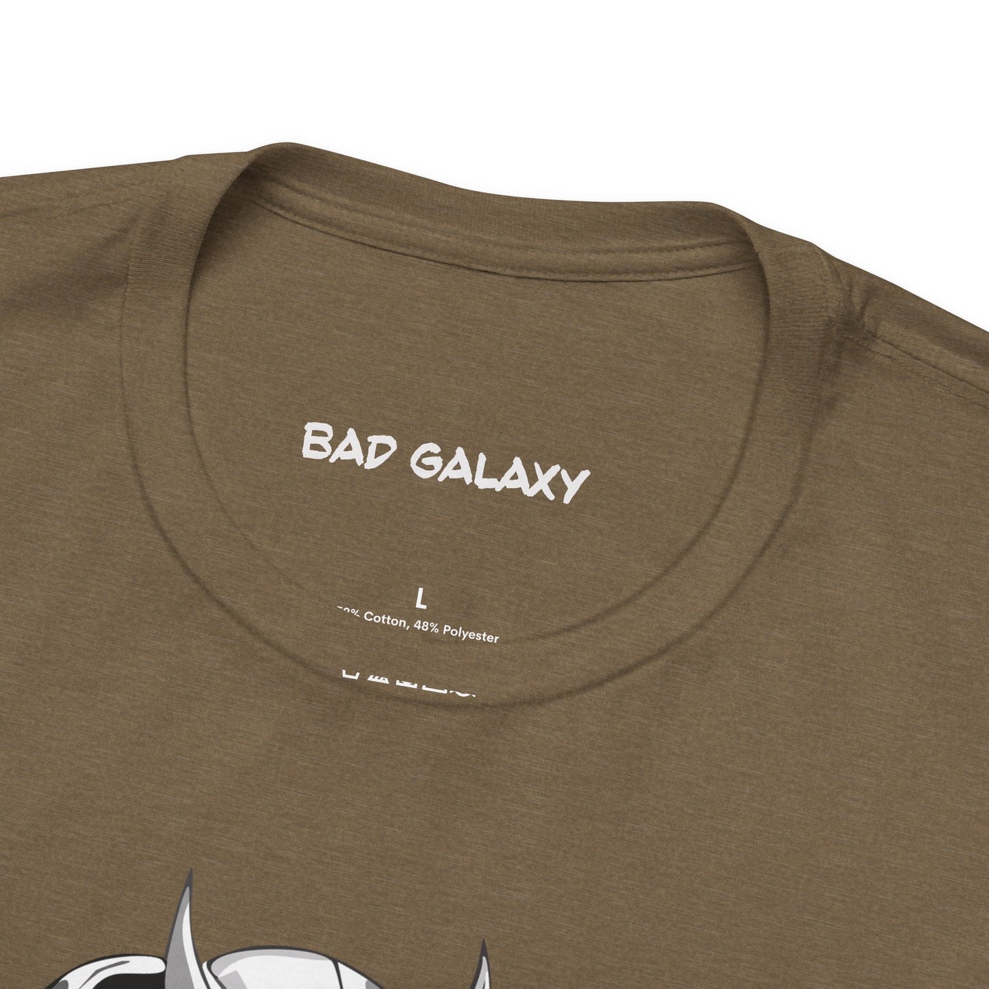 Tee Shirt With Alien From Bad Galaxy 100 Percent Cotton Lightweight Made In USA Eco Friendly Inks