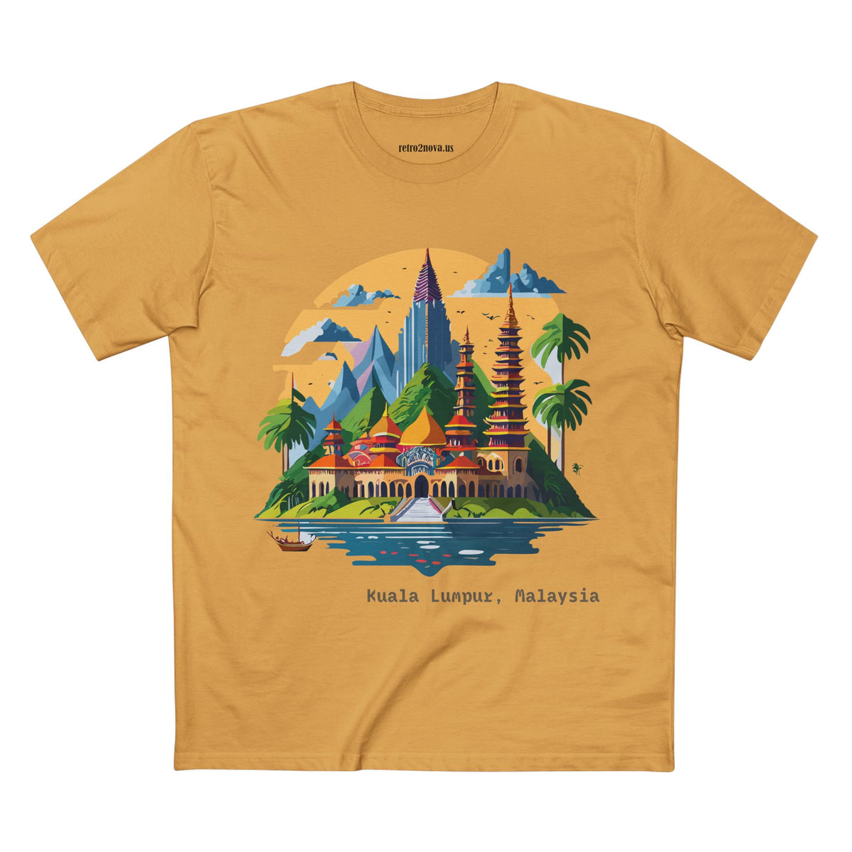 Kuala Lumpur Malaysia skyline illustration T-Shirt | Travel souvenir tee