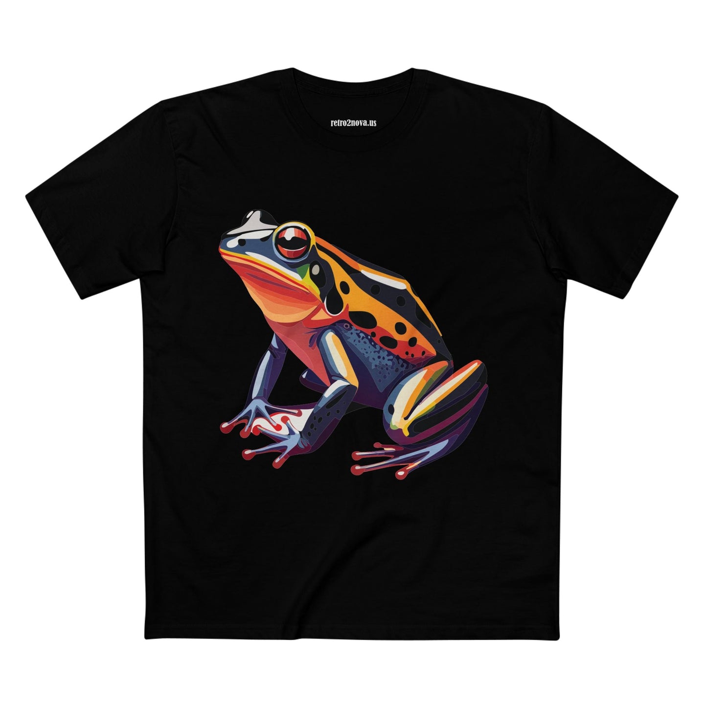 Unisex Frog Animal Shirt Premium Cotton Tee With Original Art Design Retro2Nova Exclusive Art Collection