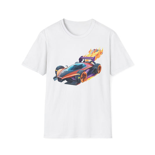 Unisex Car T Shirt Hot Wheels Graphic Tee Car Shirt Gildan Softstyle 64000 Cotton Tee