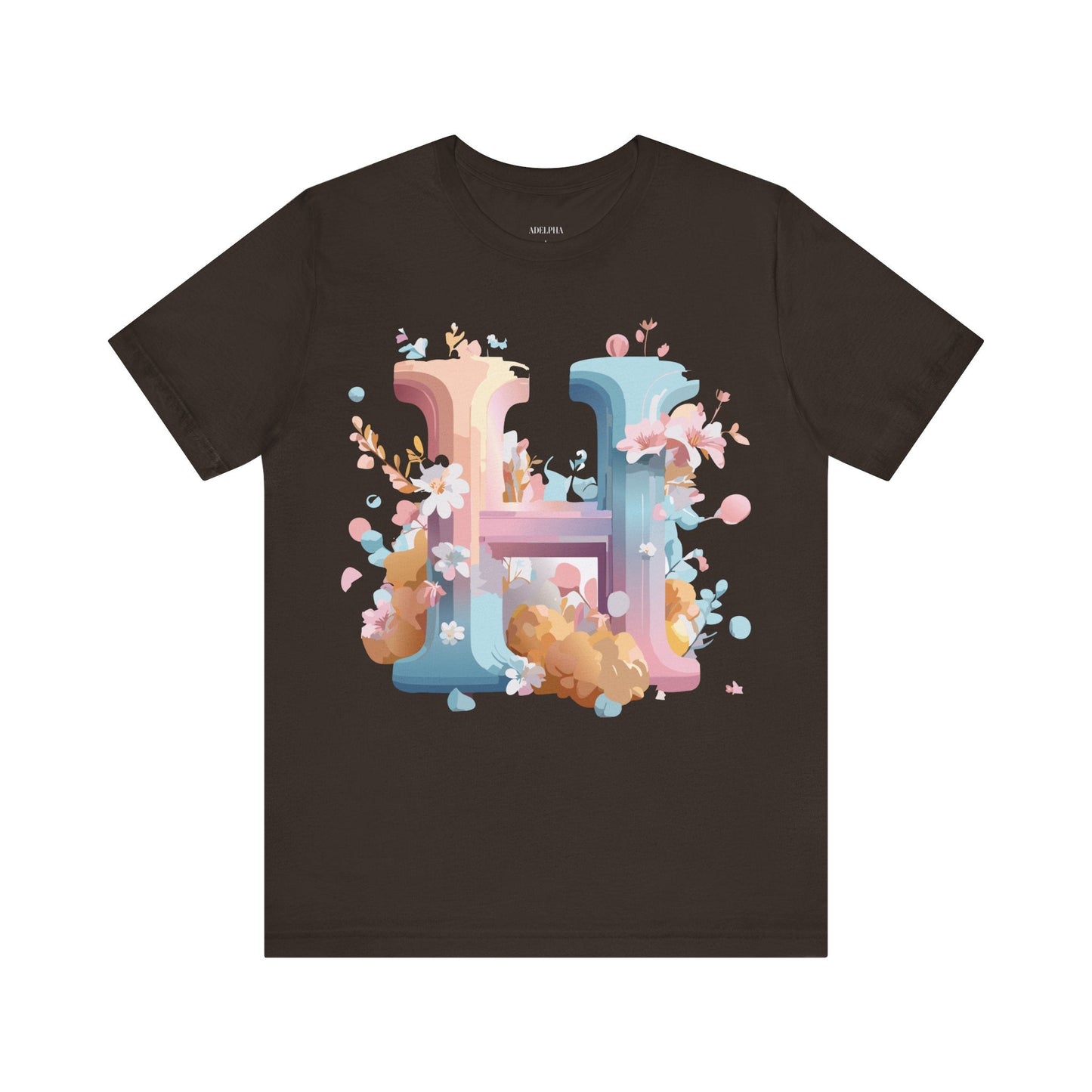 Letter H Shirt Unisex Graphic Tee By Adelpha Vintage Inspired Artwork Short Sleeve