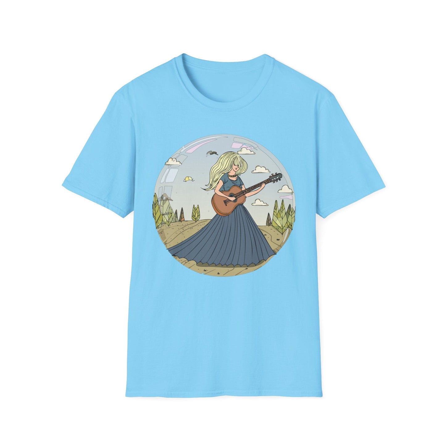 Womens Graphic T Shirt Art Design Tee Softstyle Cotton Ring-Spun Unisex Short Sleeve