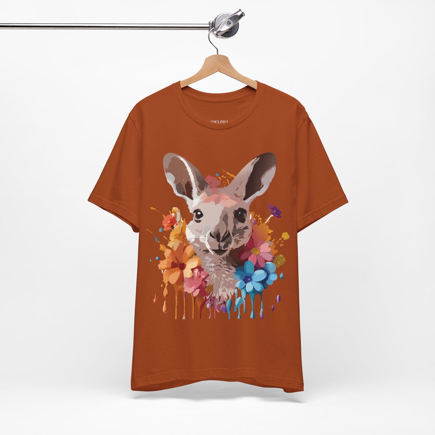 Kangaroo Graphic T Shirt Unisex Adelpha Art Design Vintage Inspired Tee With Original Artwork