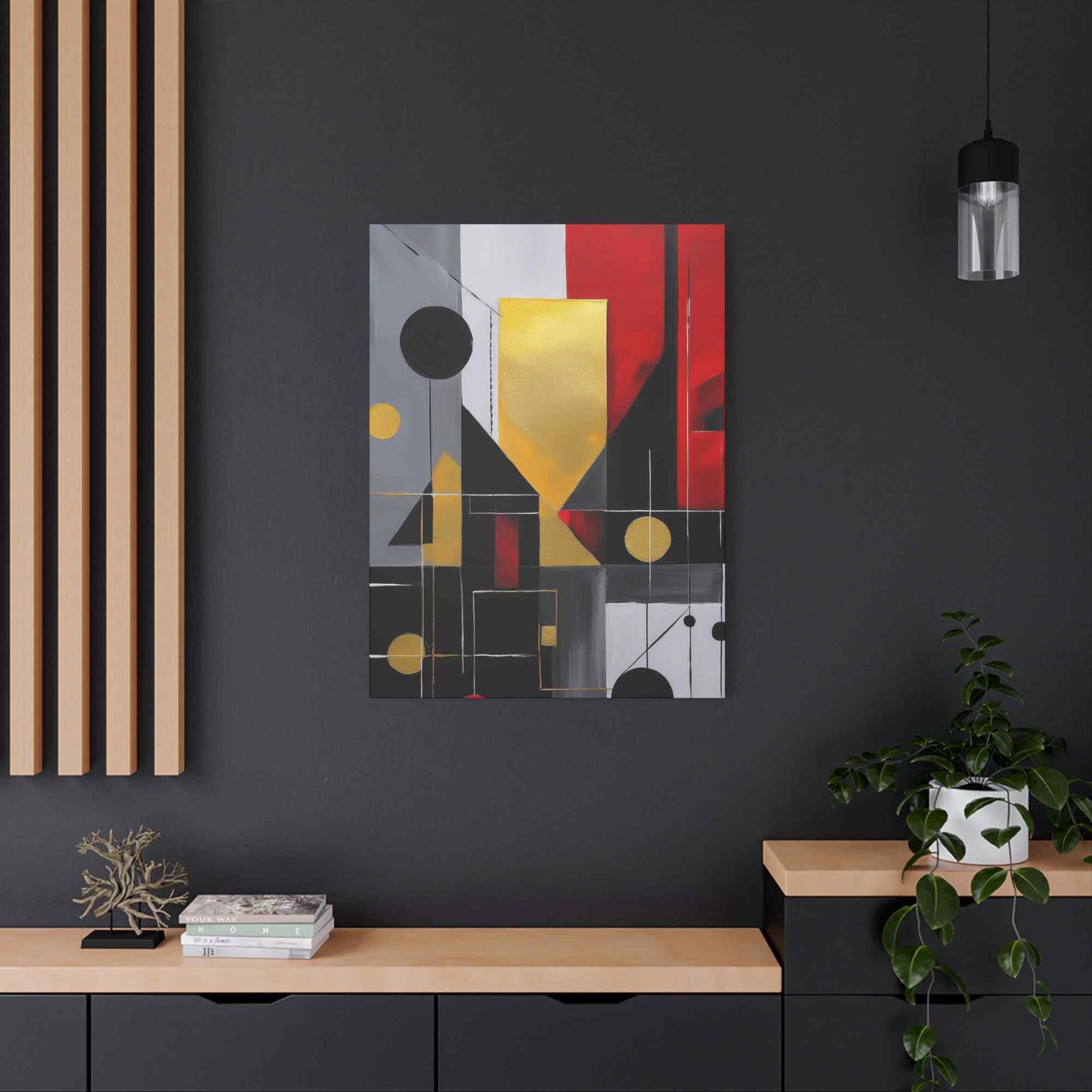 Red Abstract Painting Print Canvas 20x24,20x30,24x30, 24x32,24x36,30x40, 32x48,36x48,40x60 Pine-Wood Inner Frame ABS-22