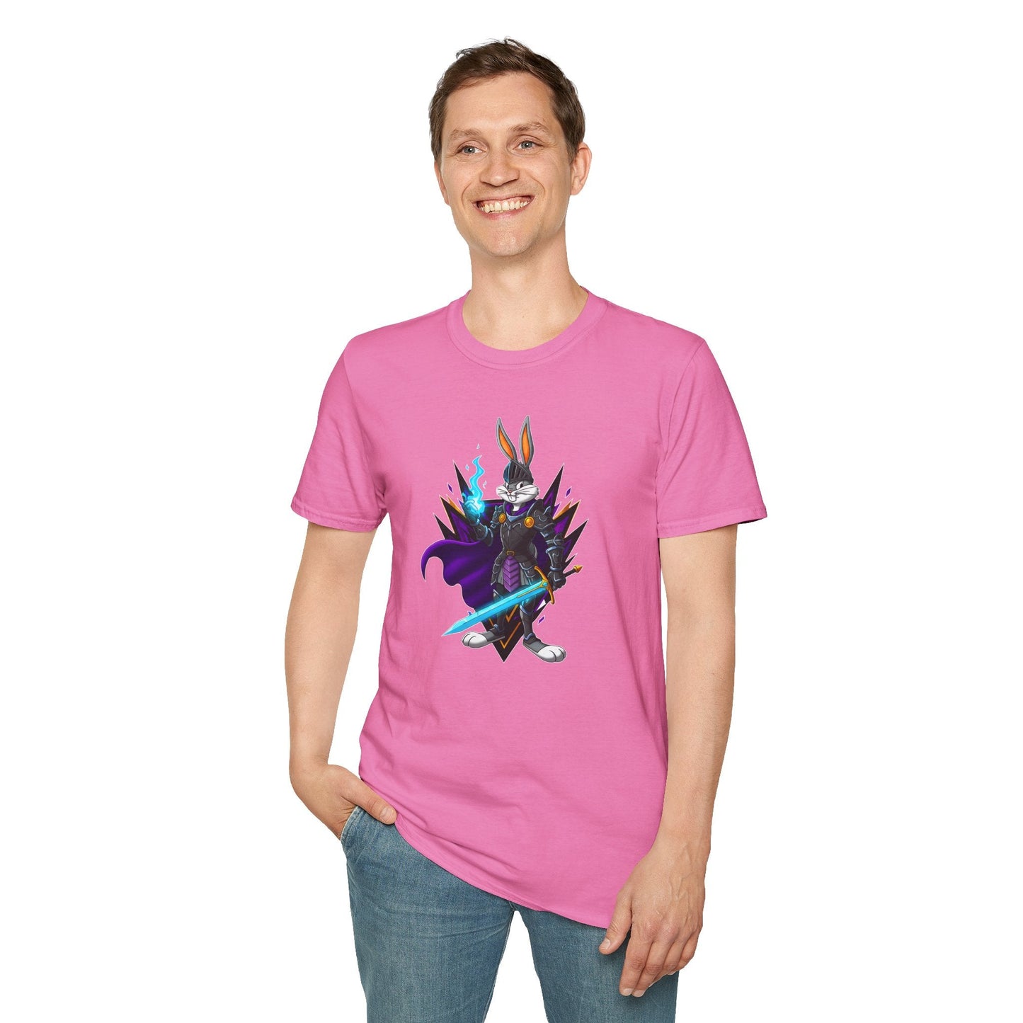 Bugs Bunny Shirt Unisex Gildan Softstyle Tee 100 Percent Cotton Cartoon Graphic Design