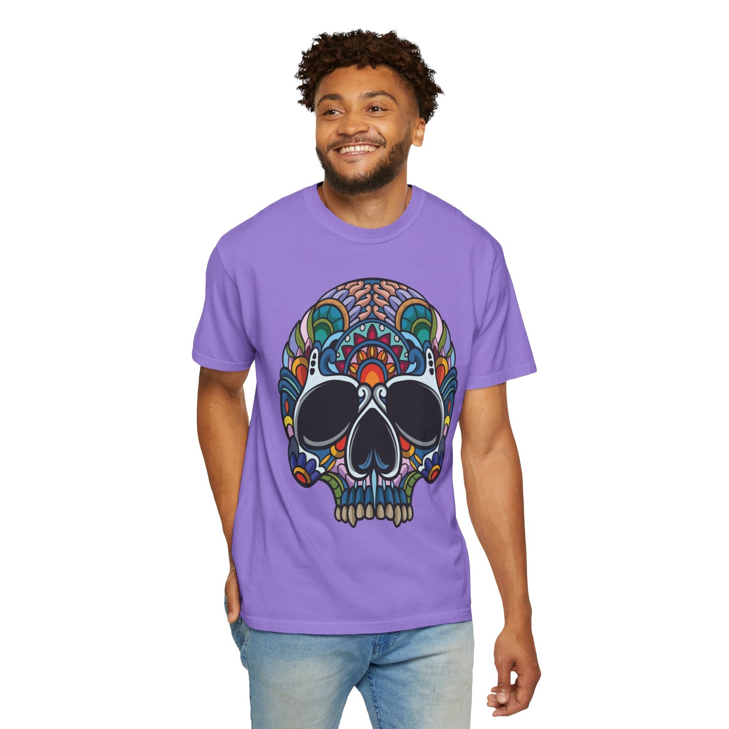 Unisex Cotton Tee Shirt with Skull