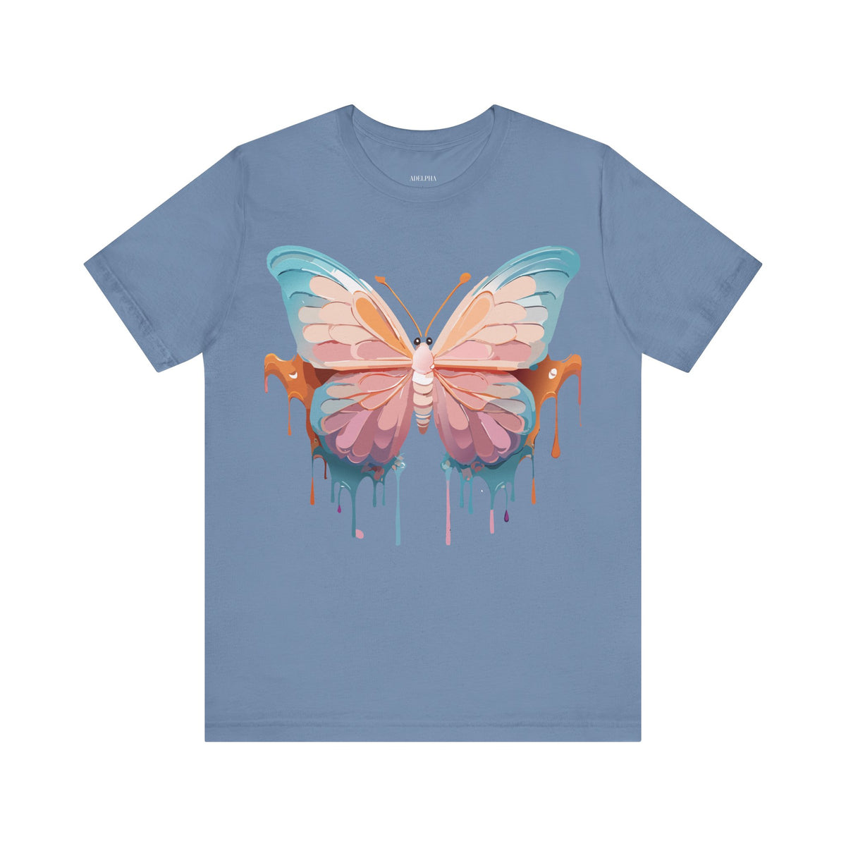 Butterfly Graphic Unisex Cotton Bella+Canvas Tee with Art Design n90