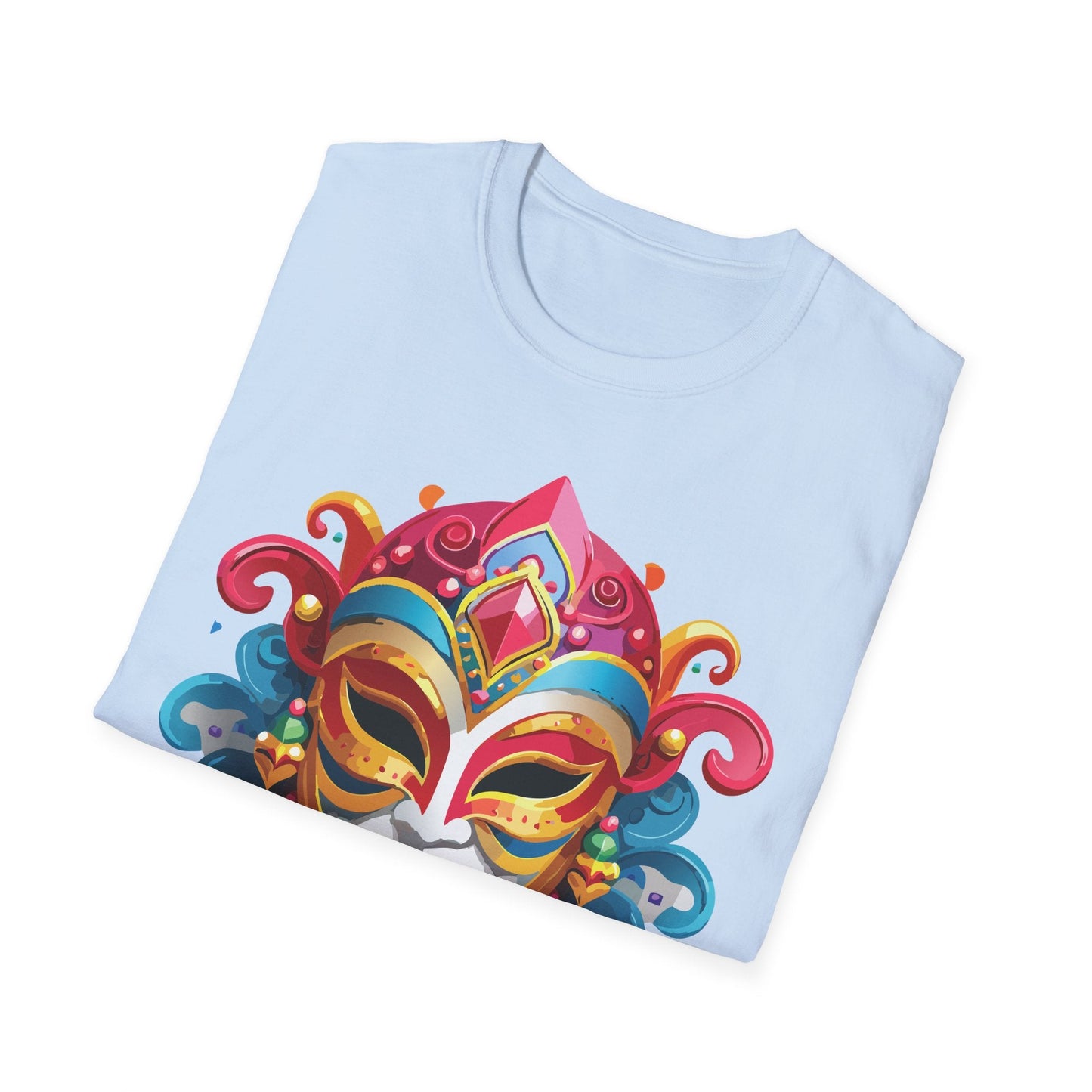 Mask Tee Shirt Unisex Masquerade Tees Softstyle 64000 100 Percent Cotton Lightweight Breathable