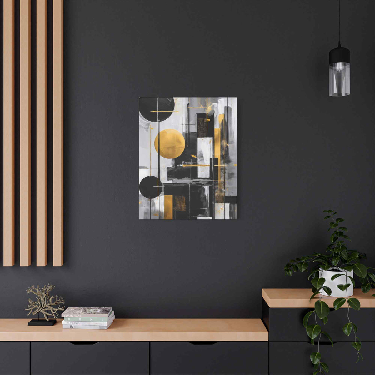Black Abstract Painting Print Canvas 20x24,20x30,24x30, 24x32,24x36,30x40, 32x48,36x48,40x60 Pine-Wood Inner Frame ABS-21