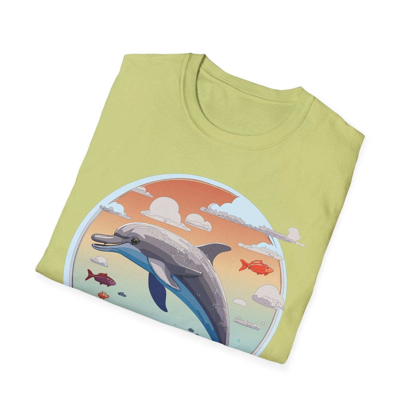 Dolphin Shirt Unisex Gildan Softstyle Cotton Tee For Men Women Dolphin Fish Animal Shirt