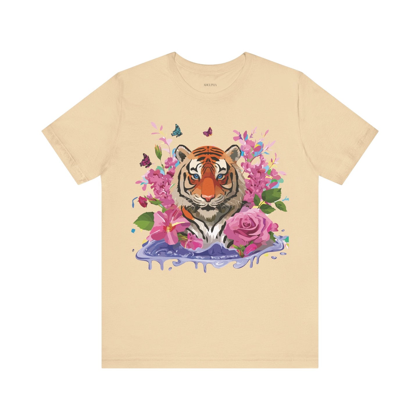 Tiger Graphic Unisex 100 Cotton Vintage Art with Animal Tee 11