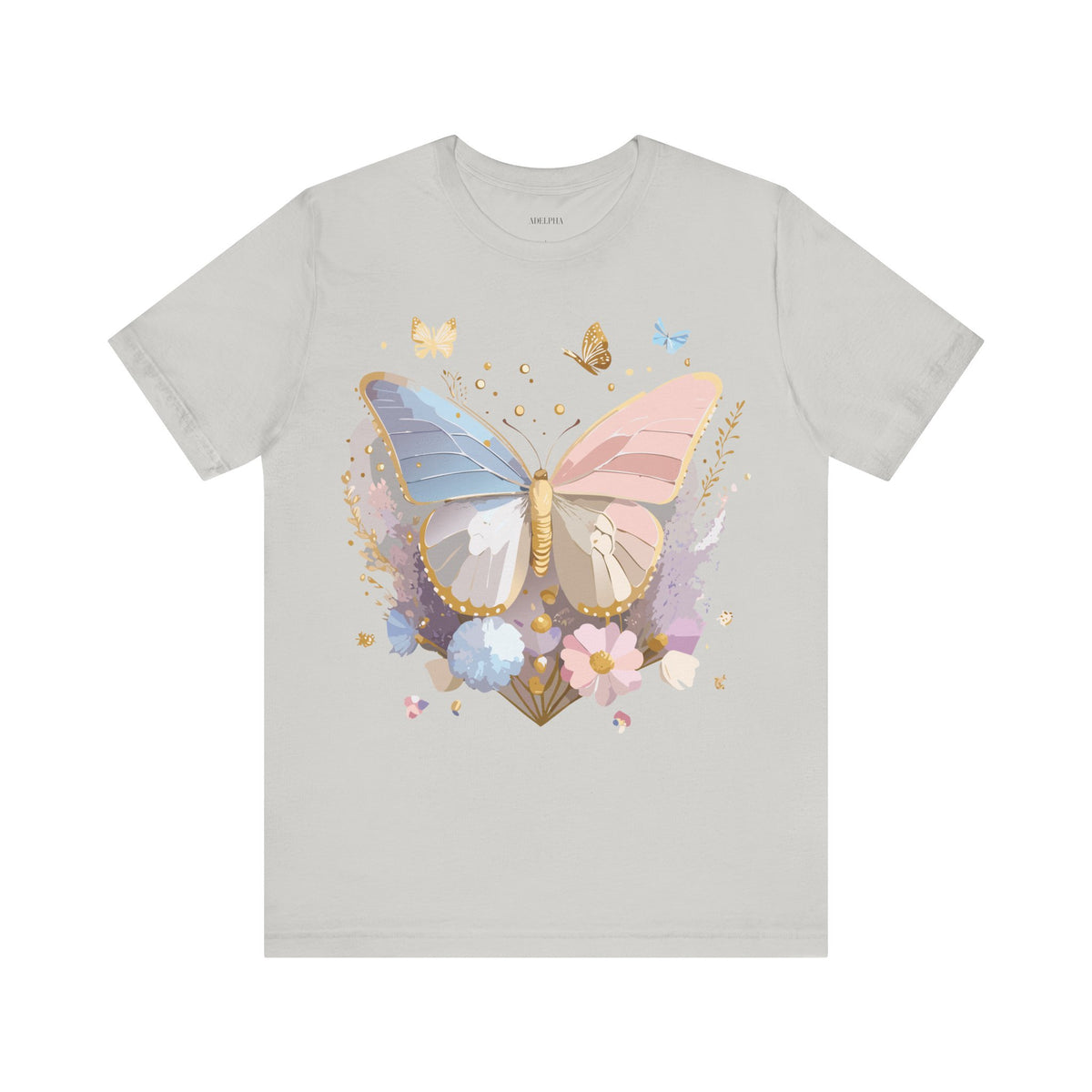 Butterfly Graphic Unisex Cotton Bella+Canvas Tee with Art Design n77