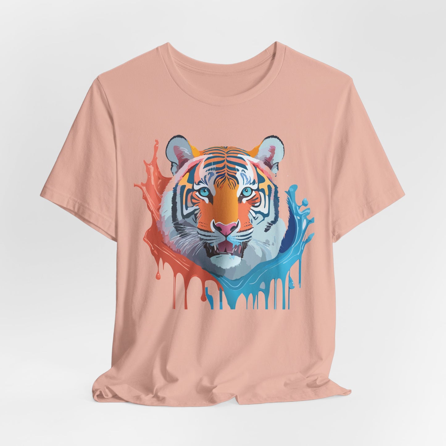 Unisex Tiger Tee, Animal Shirt, Tee Shirt with Tiger, Art T-Shirt, Animal Tees, Big Cat Shirt, Art Design T-Shirt 5