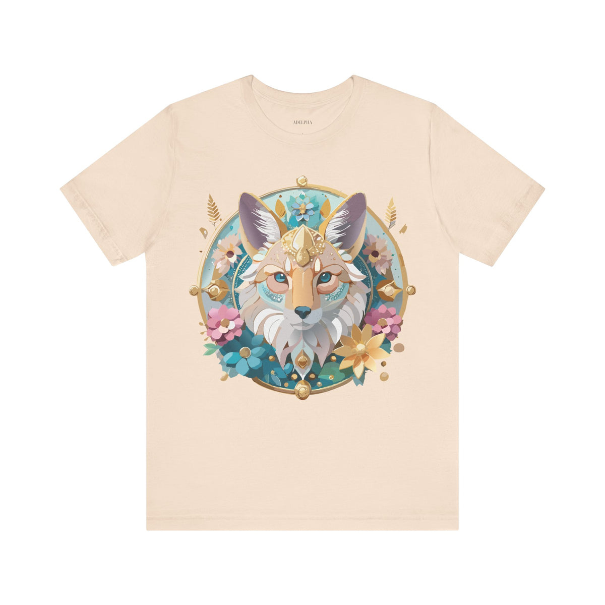 Medallion Graphic Unisex Cotton Bella+Canvas Tee with Art Design d32
