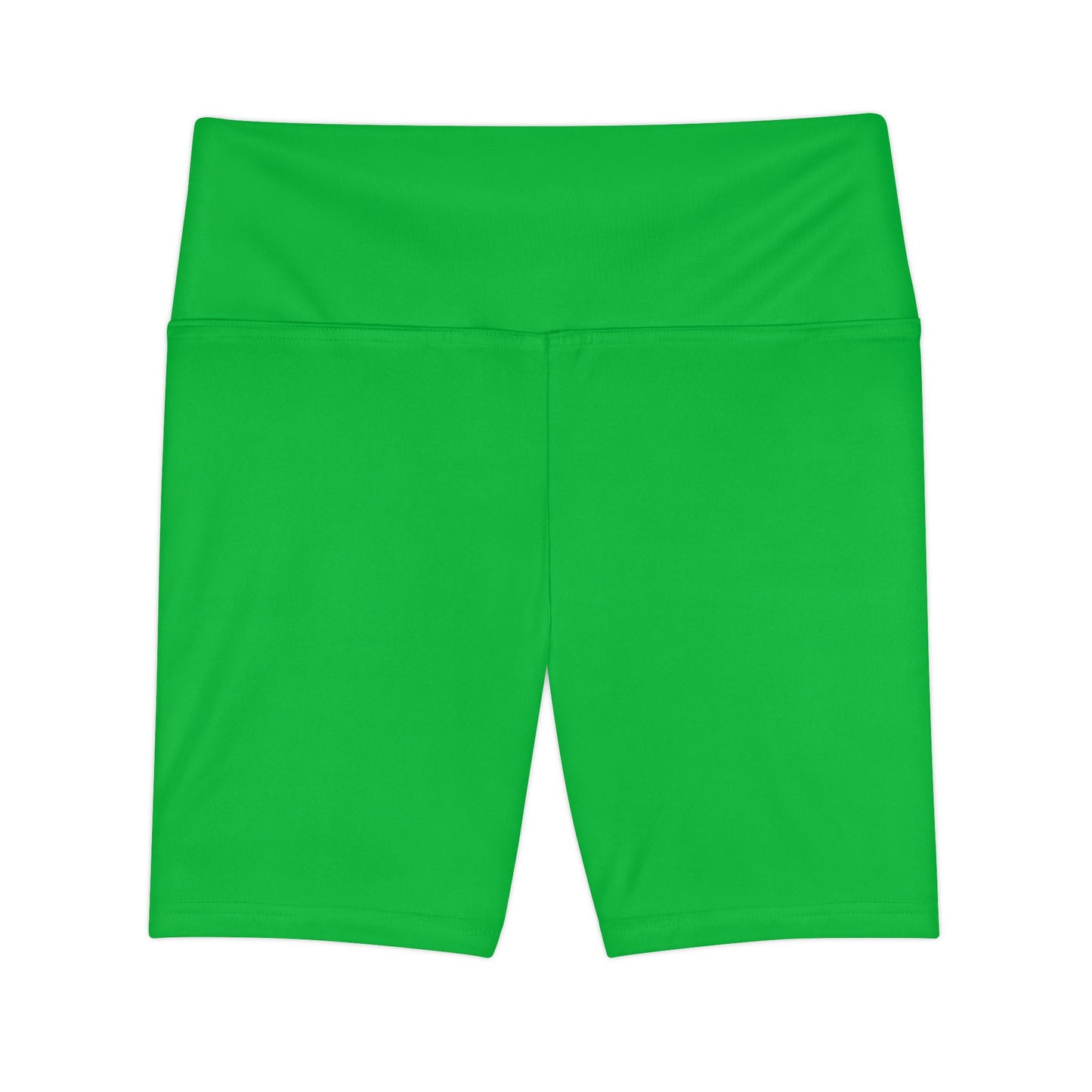 Jade Green Women's Bright Green Workout Shorts - High-Waist Athletic Bike Shorts