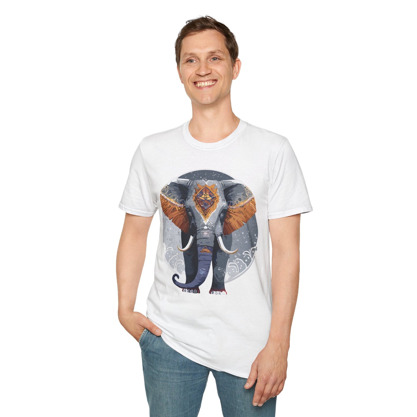 Elephant T Shirt Unisex Short Sleeve Tee SoftStyle Gildan 64000 One Hundred Percent Cotton