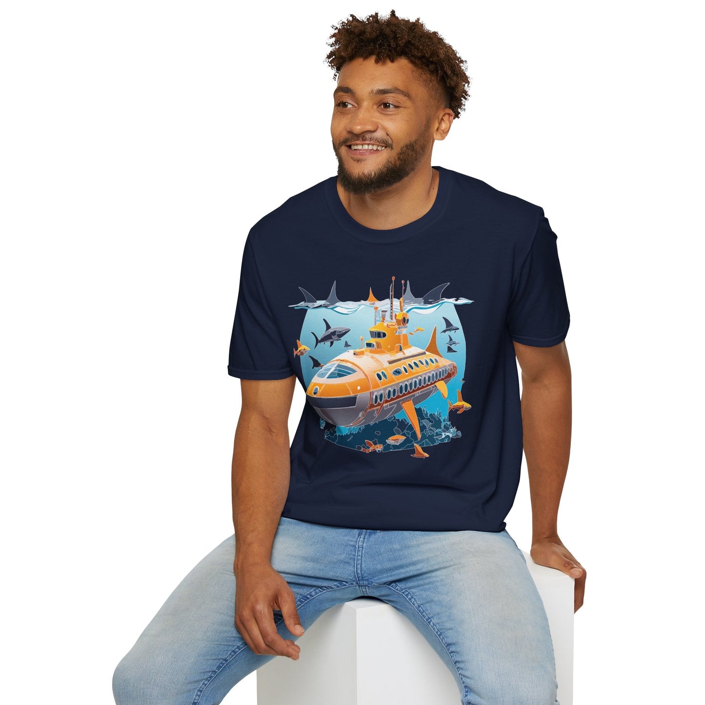 Ocean Graphic Unisex Softstyle Cotton Tee 14