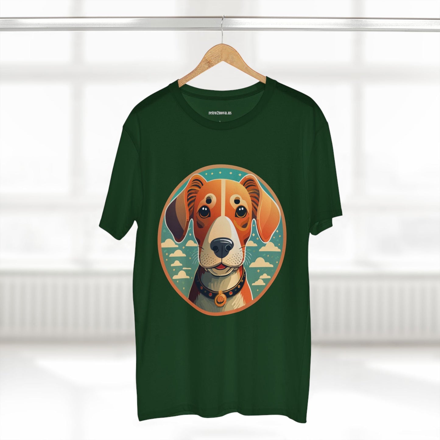 Dog Animal Art Shirt For Unisex Premium Cotton Tee By Retro2Nova With Original Art Design Built For Everyday Comfort