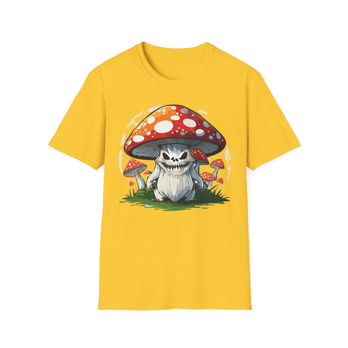 Funny Mashroom Cartoon  Graphic Tee Gildan Unisex 100 Cotton Tee Shirt c14
