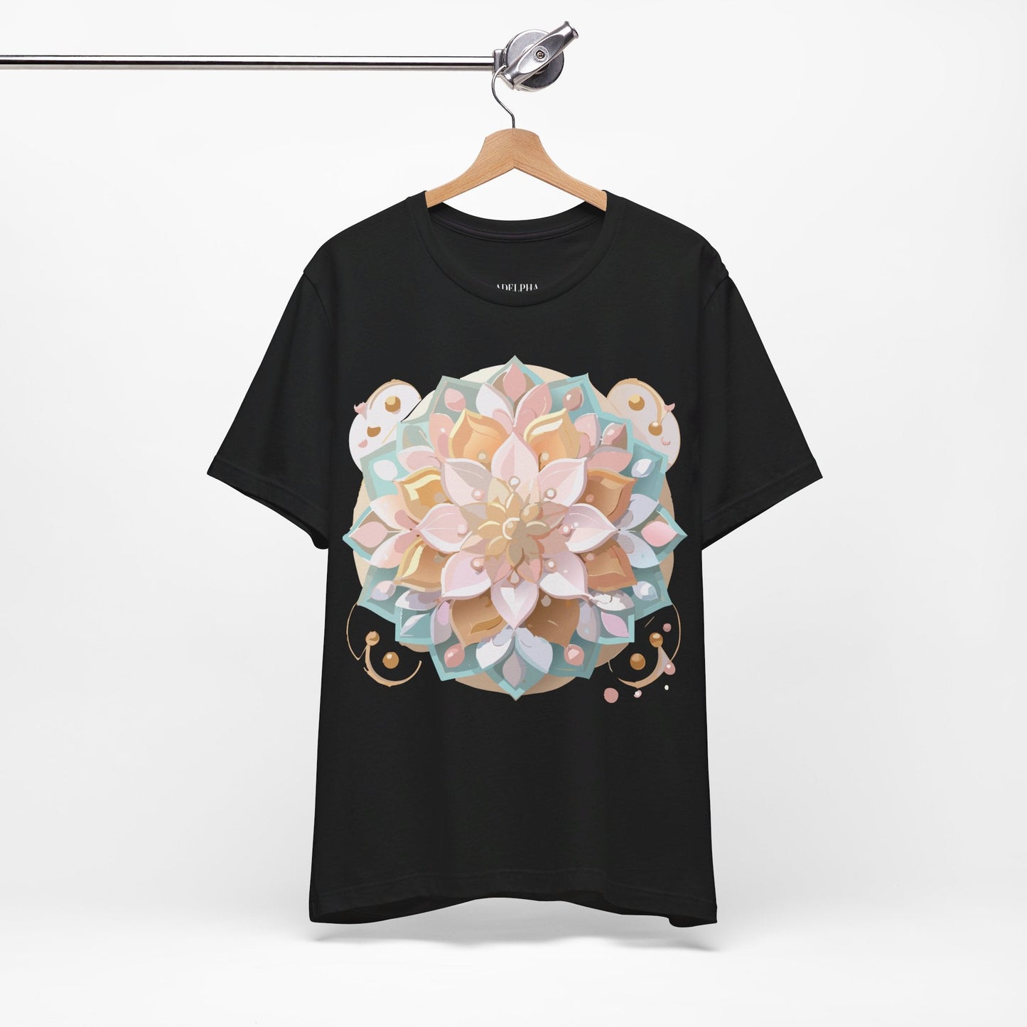 Mandala Graphic Unisex 100 Cotton Vintage Floral Artwork Tee 10