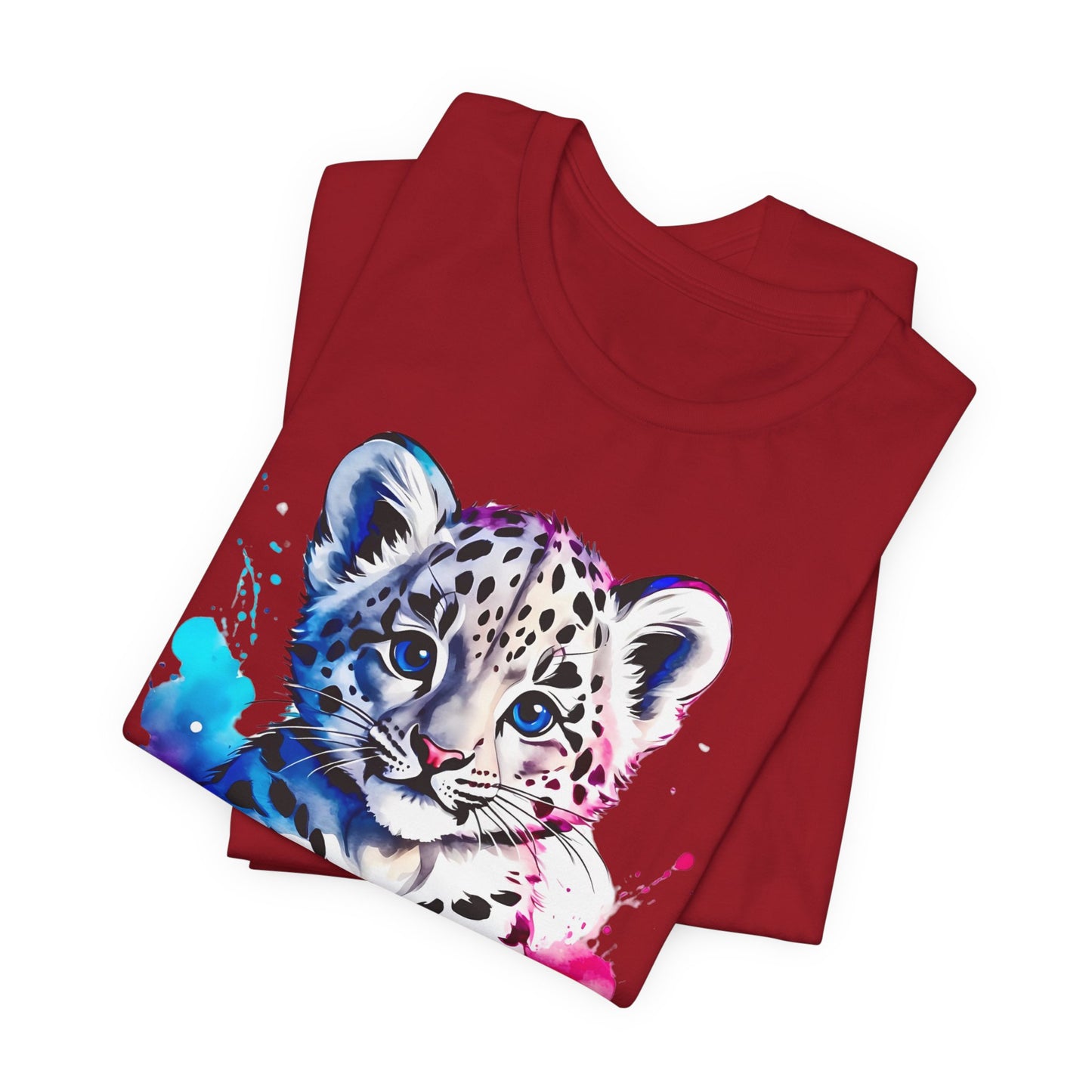 Baby Leopard Shirt, Cute Leopard Tee Shirt, Animal T-Shirt, Gepard Top, Animal Tees, Art Design T-Shirt, Graphic Tee