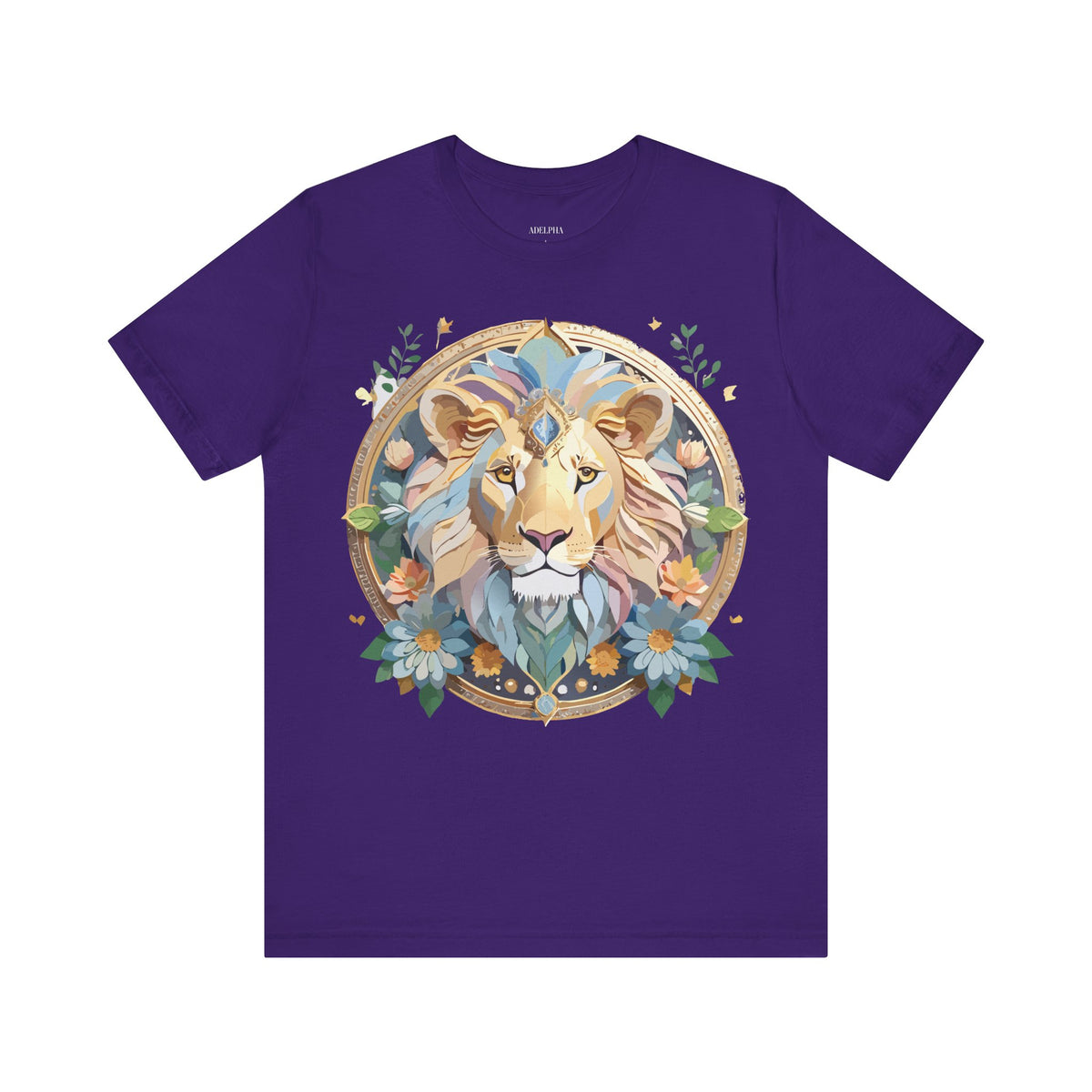 Medallion Graphic Unisex Cotton Bella+Canvas Tee with Floral Art Design m63