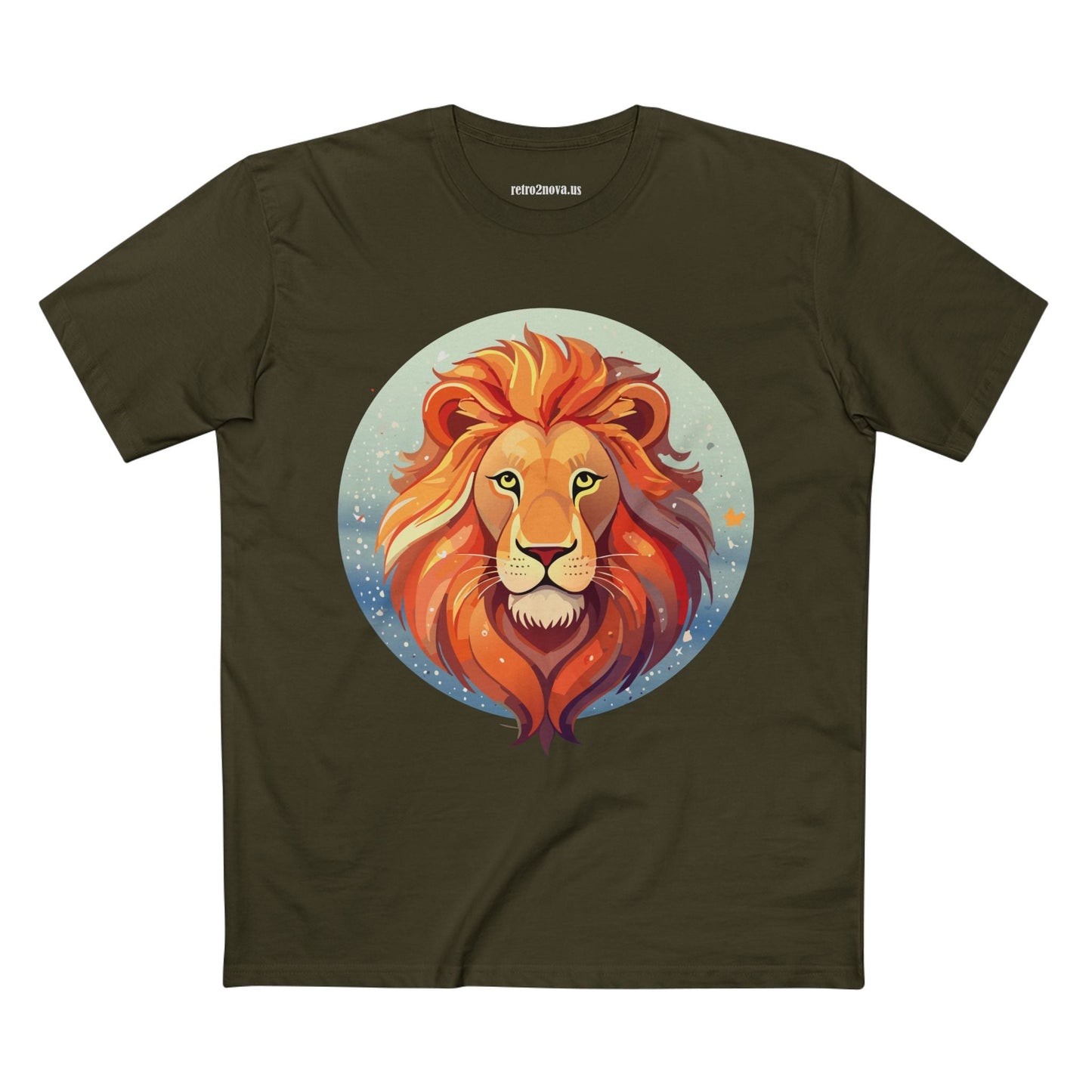 Lion Art Shirt Unisex Premium Cotton Tee With Original Art Design From Retro2Nova Art Collection Worldwide