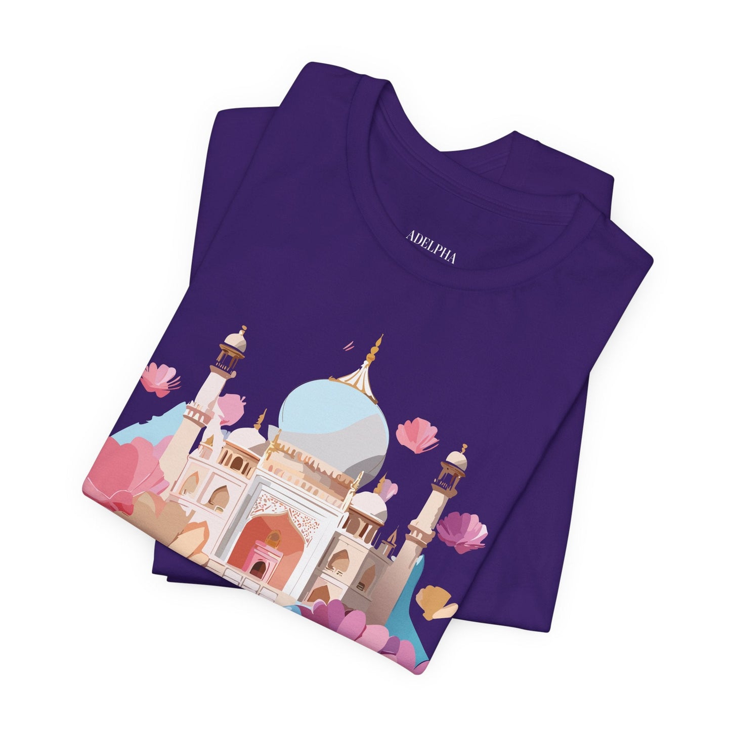 Unisex Taj Mahal Graphic Tee Tourist Shirt With Vintage Adelpha Artwork For Travel Lovers