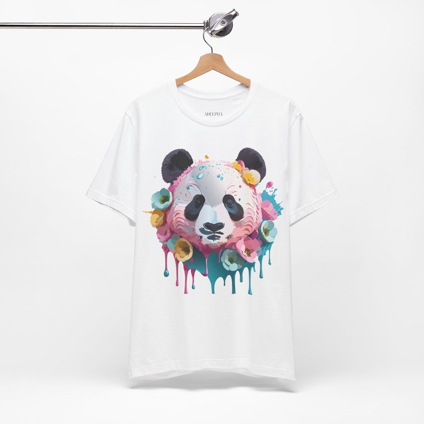 Panda Graphic Unisex 100 Cotton Vintage Art with Animal T-Shirt 6