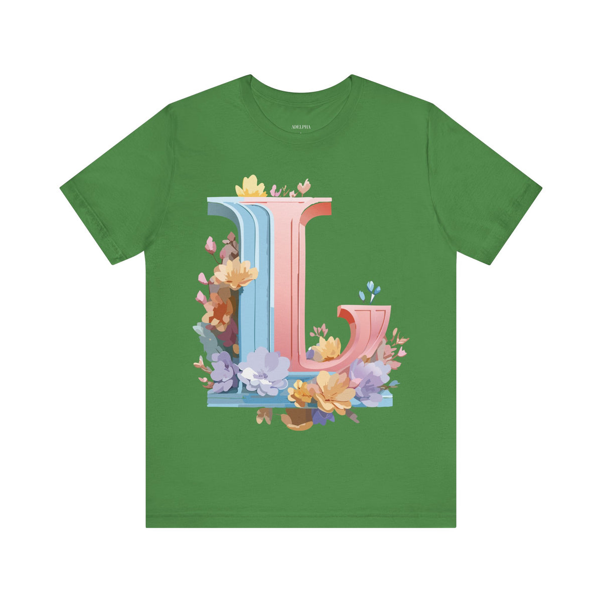 Letter L Graphic Unisex Cotton Bella+Canvas Tee with Art Letter Design