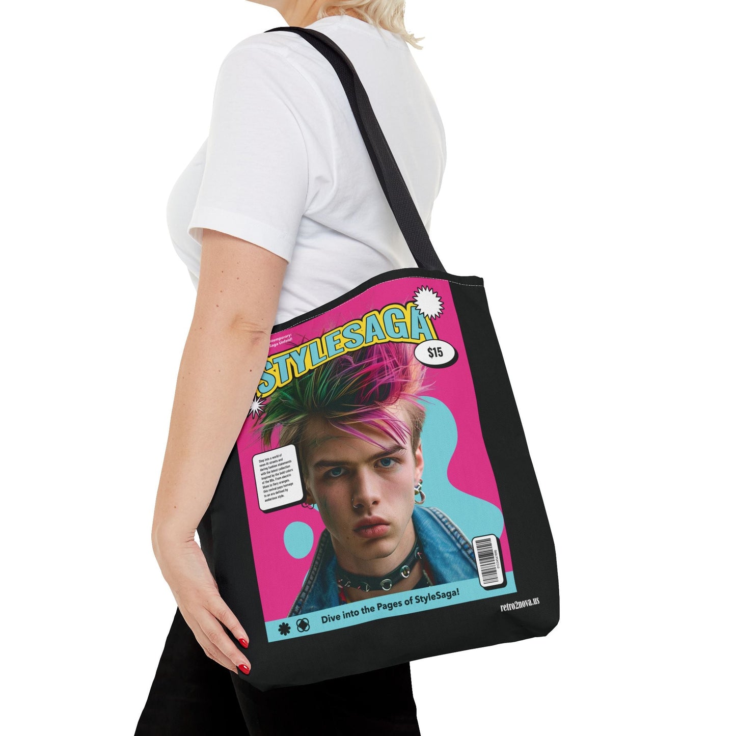 Magazine Cover Canvas Tote Bag By Retro2Nova Durable Everyday Carry Accessory Bold Vintage Inspired