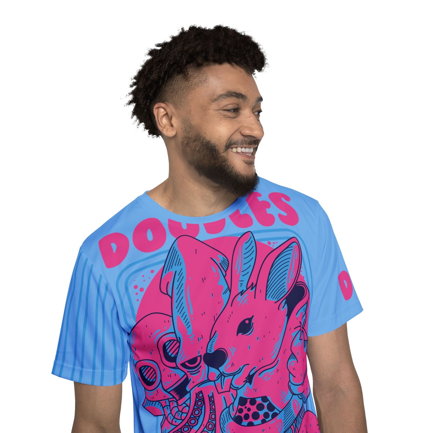 59-Be Fun Graphic T-Shirt, Art Design Poly Shirt, All Over Print Graphic Tee, Monsters T-Shirt, Cartoon Tees