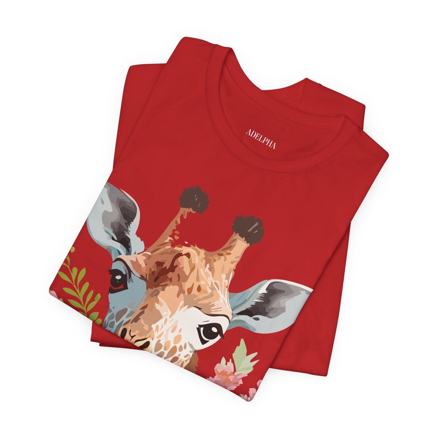 Giraffe Graphic Unisex 100 Cotton Vintage Animal Art T-Shirt 3