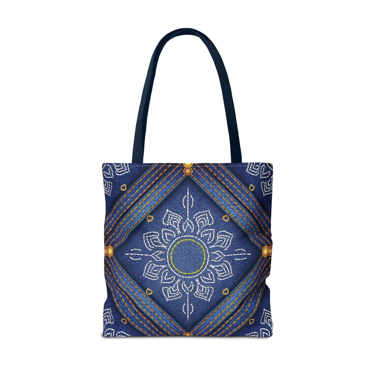 Diwali Graphic Denim Fabric Imitation Print Unisex Canvas Bag Poly Spun 3 Sizes Tote Bag 205-6