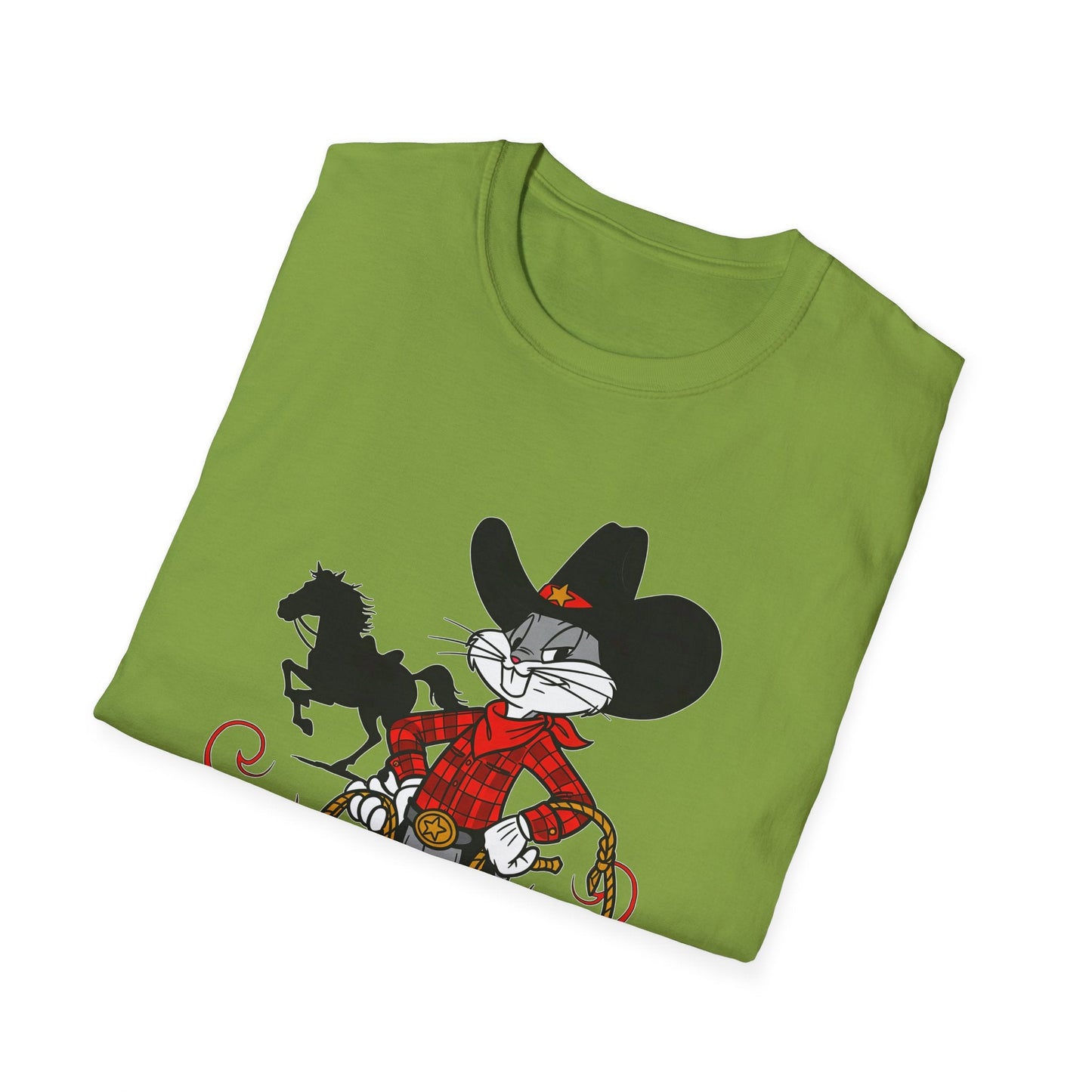 Cartoon Bunny Graphic Unisex Cotton Animal Animation Artwork Design Tee 1
