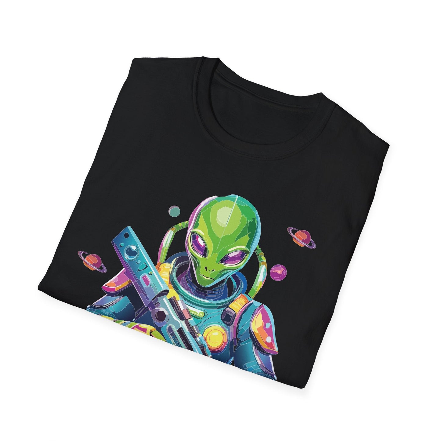 Alien Cosmos T Shirt Unisex Gildan Softstyle 64000 Art Design Tee For Everyday Comfort