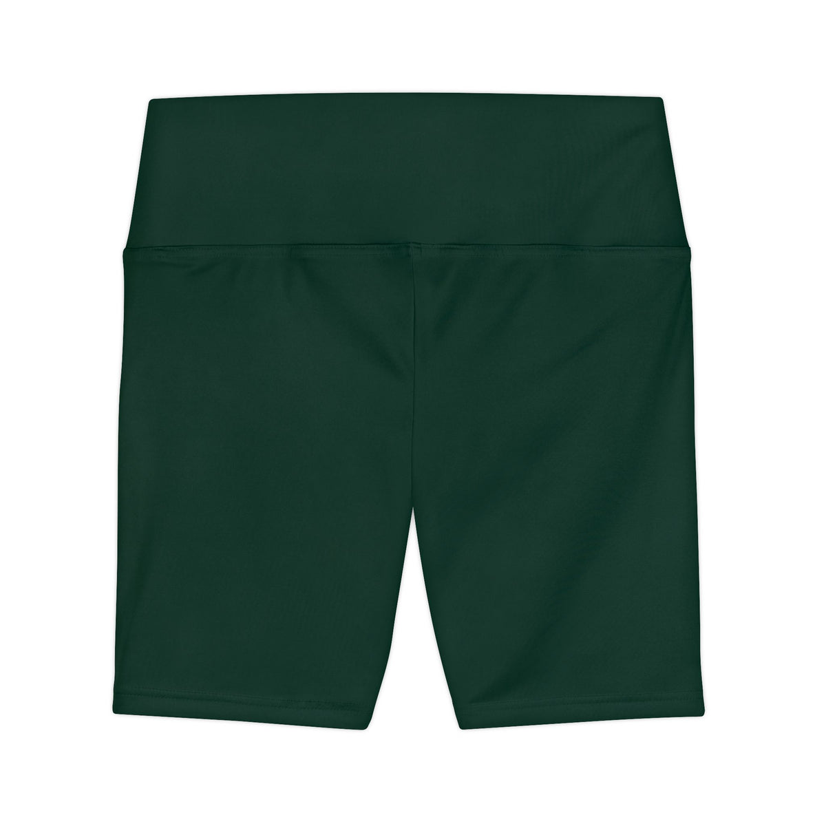 Evergreen Green Women’s High-Waist Workout Shorts — Forest Green Athletic Biker Shorts