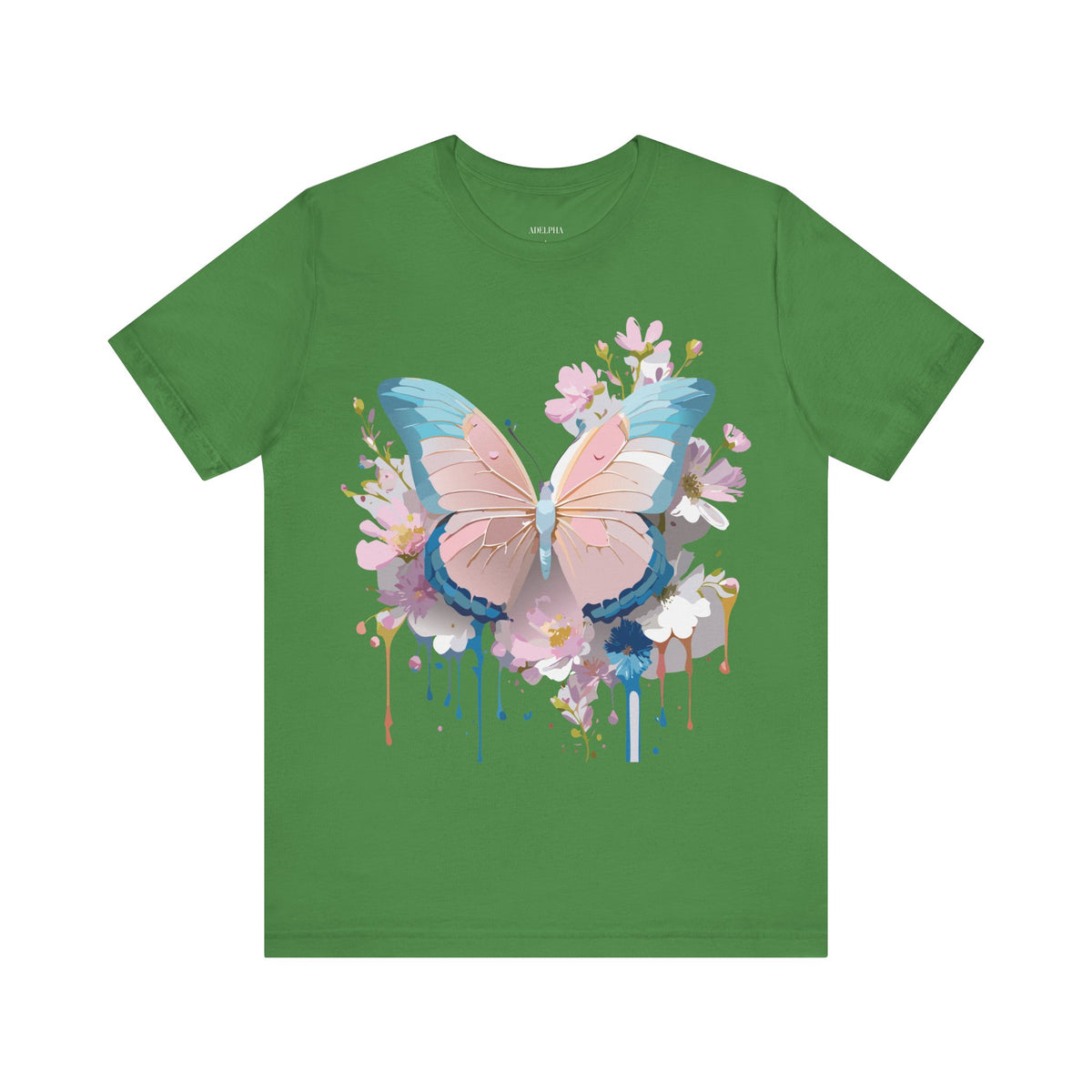 Butterfly Graphic Unisex Cotton Bella+Canvas Tee with Art Design n81