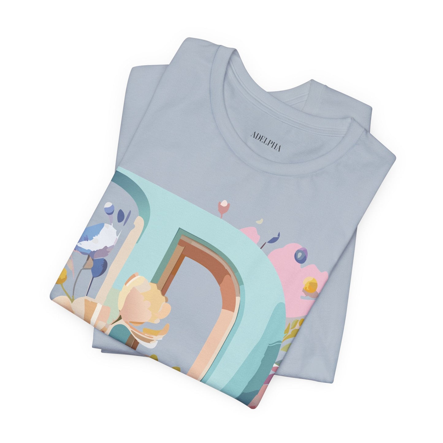 Letter D Shirt Graphic Tee Unisex Vintage Inspired Art Design Adelpha Premium Collection