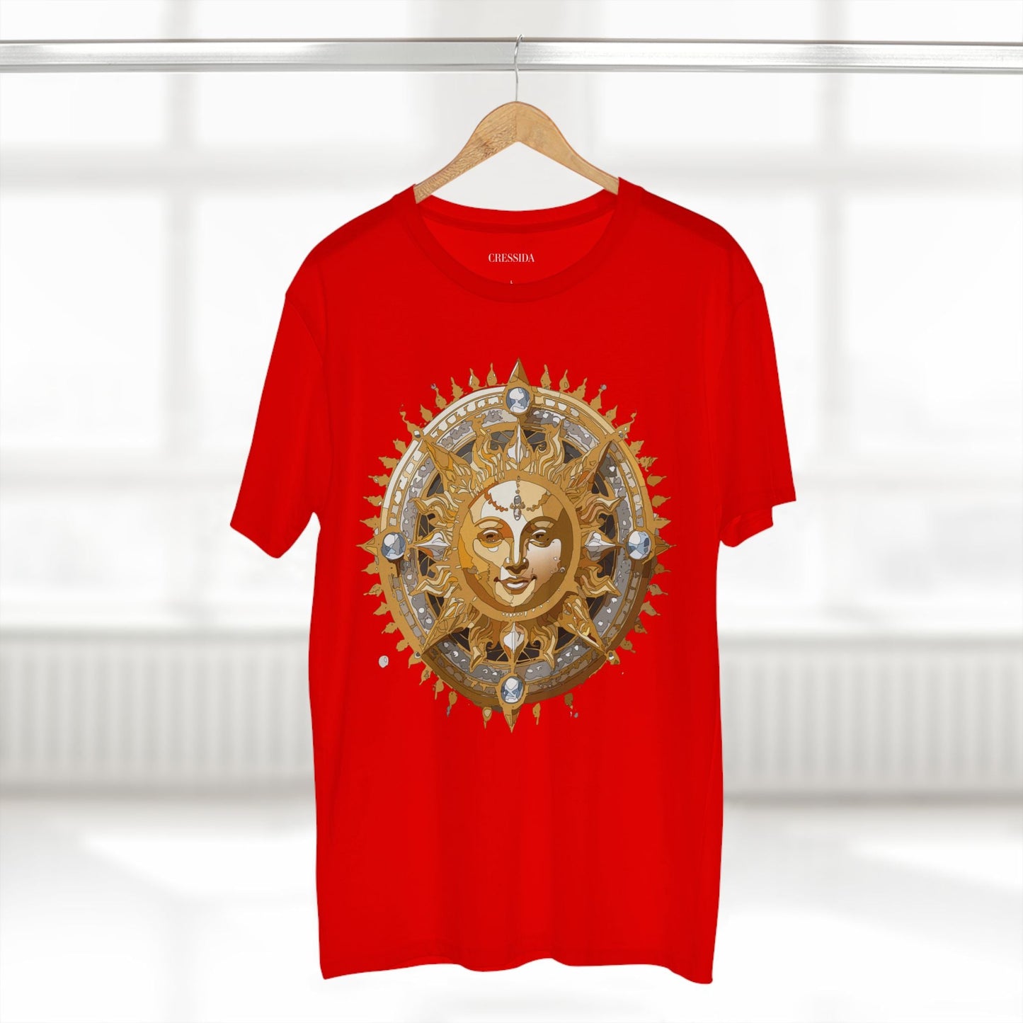 Gold Sun Graphic Unisex 100 Cotton T-Shirt with Golden Art Design 10