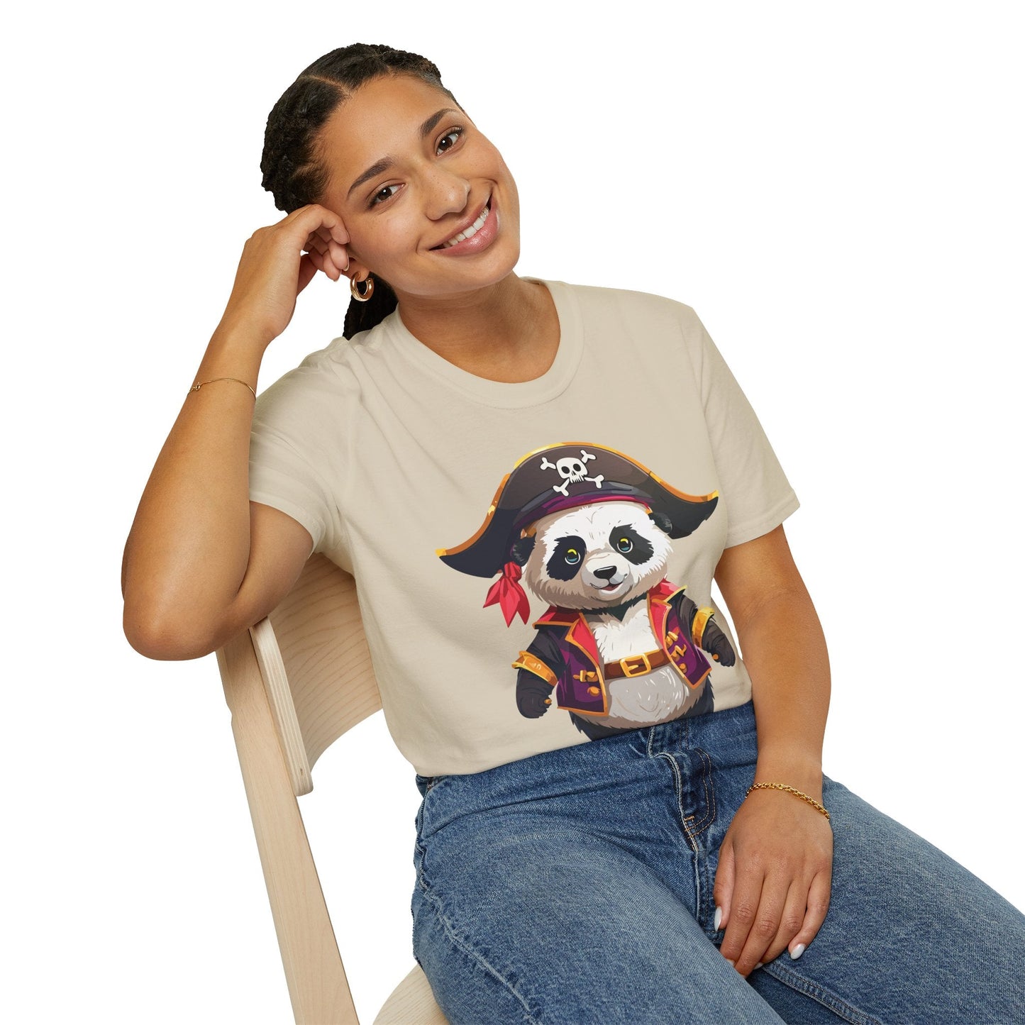 Panda Shirt Unisex Panda Tee Softstyle 64000 Gildan 100 Percent Cotton Animal Tee