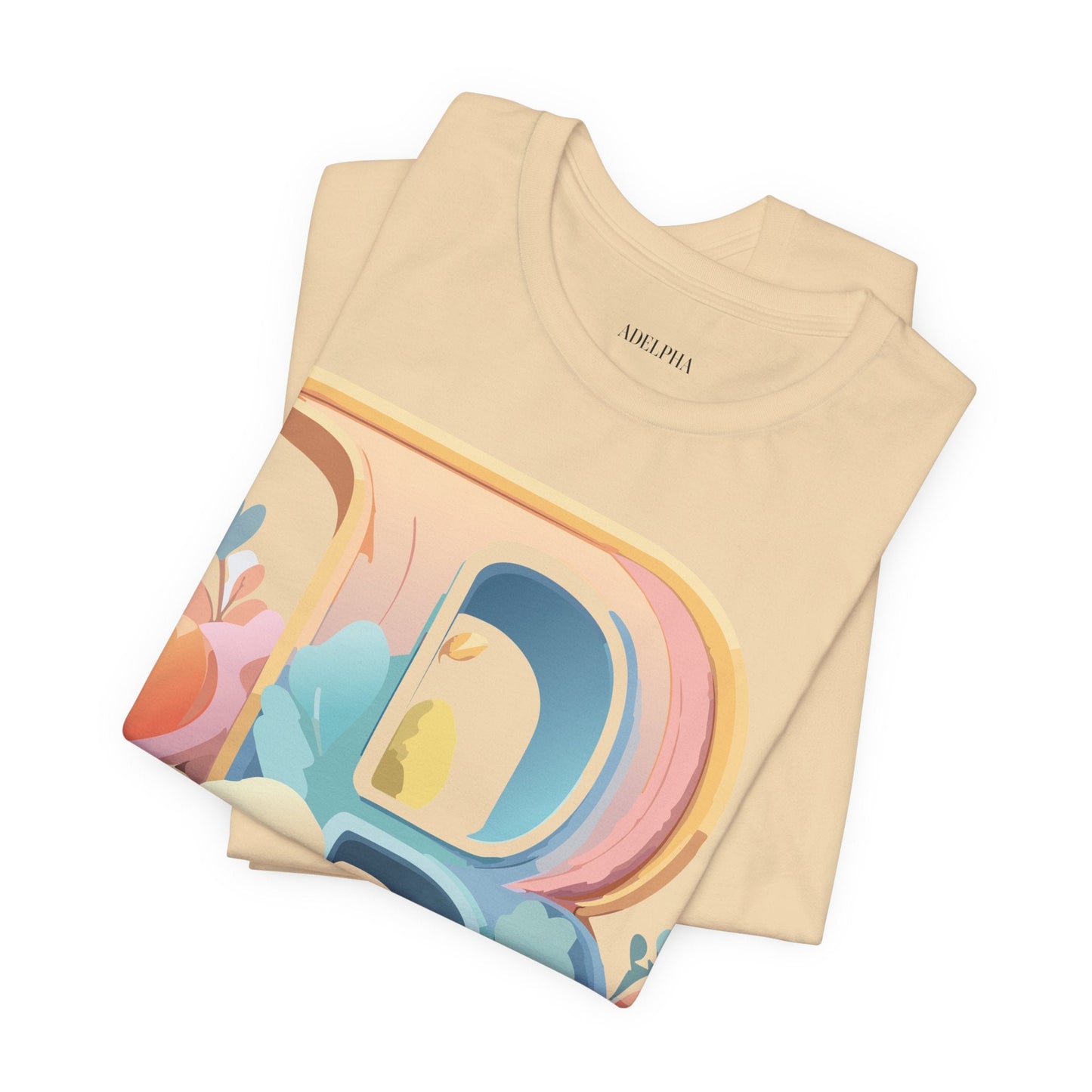 Letter B Graphic Tee Unisex Jersey Short Sleeve Shirt By Adelpha Vintage Artwork