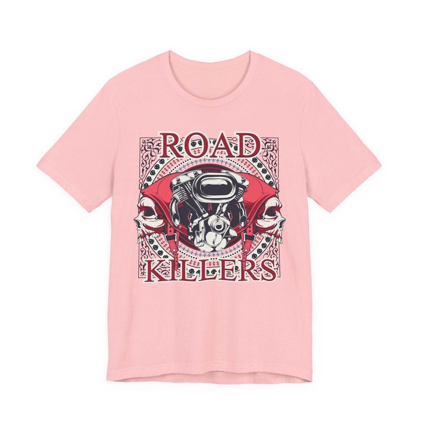 Dark Road Motorcycle Helmet Skull Tee Biker graphic t-shirt G-1