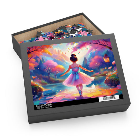 Ballerina Puzzle 500-Chipboard Pieces in Box | Kids Puzzles Size: 16" x 20",  Ages 9+ and Family pn18